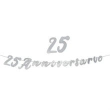 FESTONE SCRITTA 25° ANNIVERSARIO 3MT