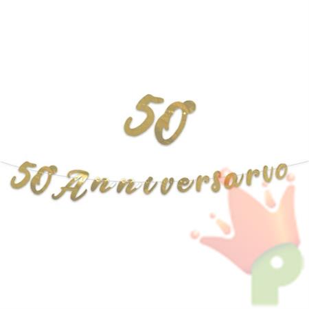 FESTONE SCRITTA 50° ANNIVERSARIO 3MT