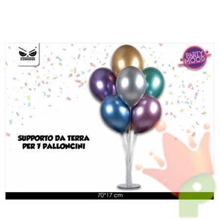 SUPPORTO 7 PALLONCINI DA TERRA 6PZ