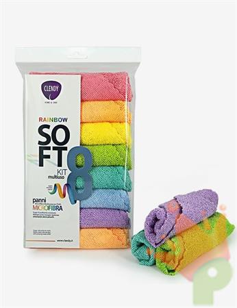 KIT MICROFIBRA MULTIUSO RAINBOW 8PZ