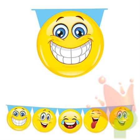 FESTONE SAGOMATO IN PLASTICA EMOTICONS 6MT