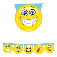 FESTONE SAGOMATO IN PLASTICA EMOTICONS 6MT