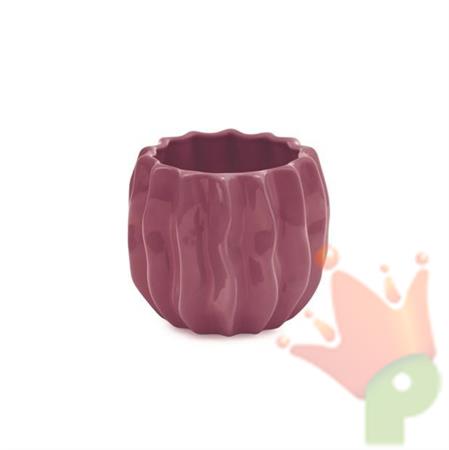 VASO CERAMICA PRUGNA H. 14CM D. 16CM