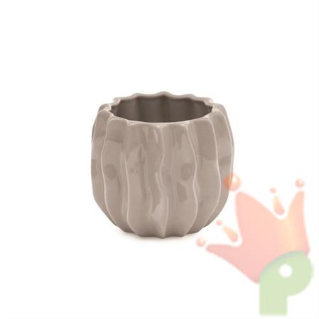 VASO CERAMICA TORTORA H. 14CM D. 16CM