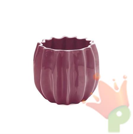 VASO CERAMICA PRUGNA H. 16CM D. 18CM