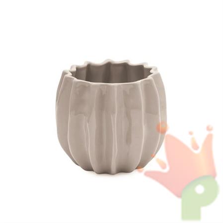VASO CERAMICA TORTORA H. 16CM D. 18CM