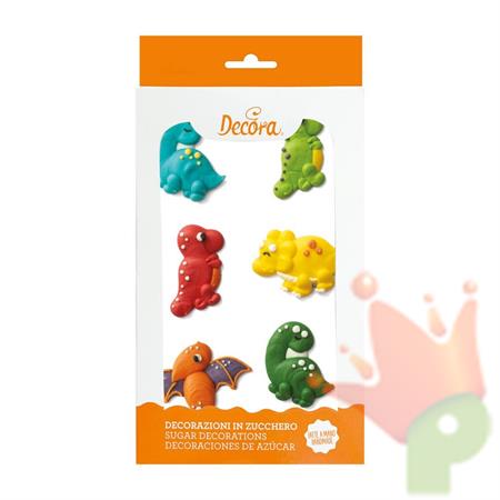 KIT DECORAZIONI IN ZUCCHERO JURASSIC 6PZ