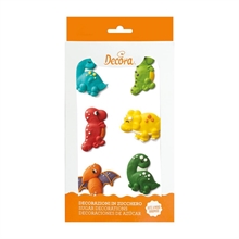KIT DECORAZIONI IN ZUCCHERO JURASSIC 6PZ