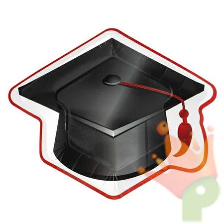 PIATTI 28X23CM GRADUATION LAUREA 8PZ