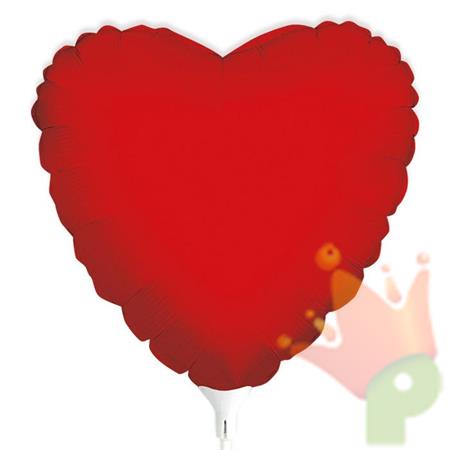 PALLONCINI MYLAR 9INCH 25CM CUORE ROSSO 5PZ
