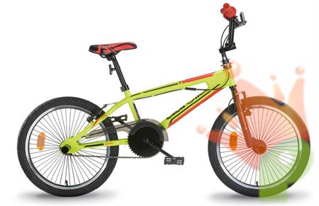 BICICLETTA FREESTYLE GIALLO FLUO