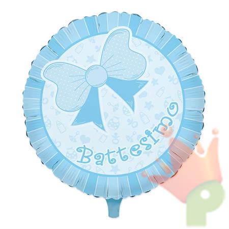 PALLONCINO MYLAR 18INCH BATTESIMO BABY CELESTE