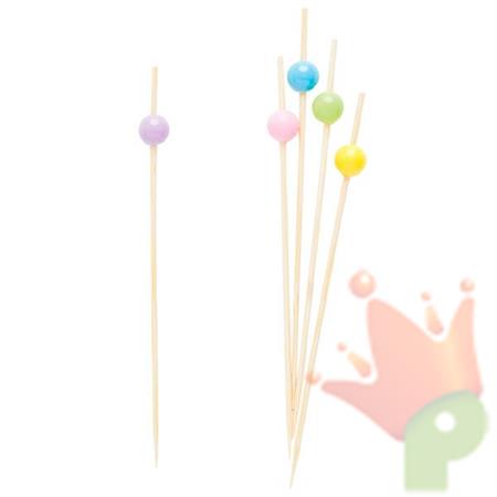 PICKS CON SFERE MULTICOLOR 12CM 25PZ