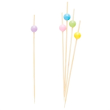 PICKS CON SFERE MULTICOLOR 12CM 25PZ
