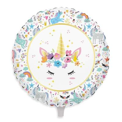 PALLONCINO MYLAR 18INCH 45CM UNICORN