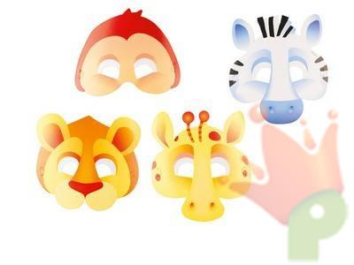 MASCHERE JUNGLE ANIMALS 8PZ
