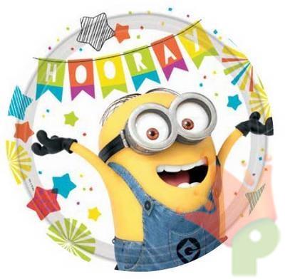 PIATTI 23CM MINIONS 8PZ