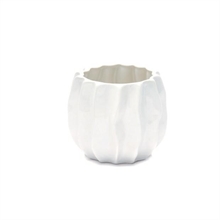VASO CERAMICA BIANCO H. 14CM D. 16CM