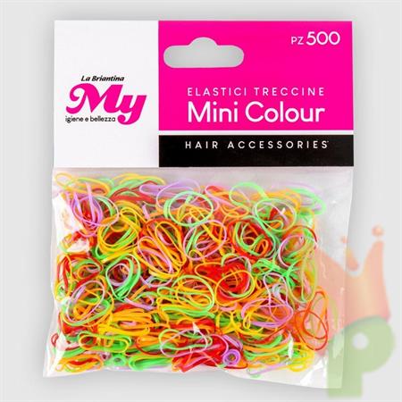 ELASTICI COLOUR MINI TRECCINE 500PZ