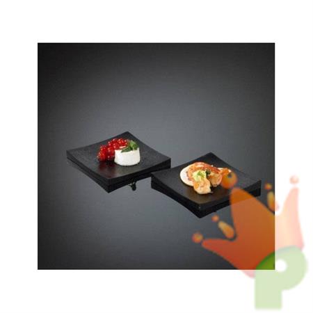 PIATTO 16X16X1,9CM SUSHI BAMBOO NERO 2PZ