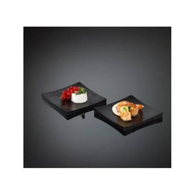 PIATTO 16X16X1,9CM SUSHI BAMBOO NERO 2PZ