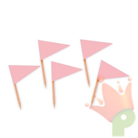 PICKS BANDIERINE TRIANGOLARI ROSA 4X7CM