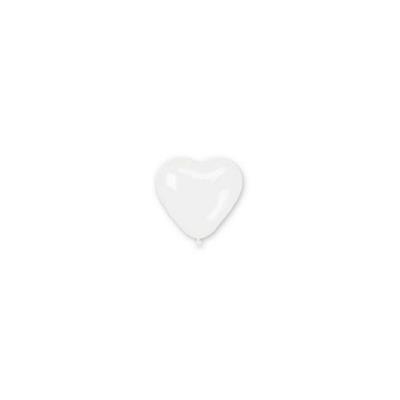 PALLONCINI CUORE 6INCH 16CM BIANCHI 100PZ