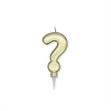 CANDELINA PUNTO INTERROGATIVO 10CM ORO METAL