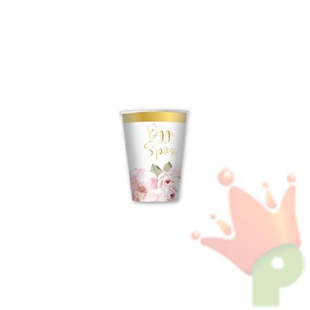 BICCHIERI 80CC OGGI SPOSI FLORAL 8PZ