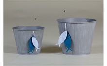 SECCHIO LATTA CON PESCI 12,5XH. 10CM N.1