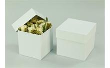 SCATOLA QUADRATA 17,5X17,5 H. 16,5CM BIANCO LUCIDO