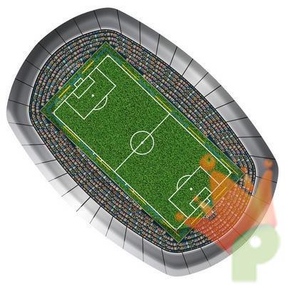 VASSOIO 18X27CM FOOTBALL 8PZ