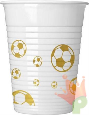 BICCHIERI 200CC FOOTBALL GOLD 8PZ