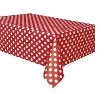 TOVAGLIA 138X274CM ROSSO POIS BIANCHI