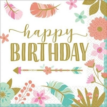 TOVAGLIOLI 25X25 BOHO BIRTHDAY GIRL 16PZ