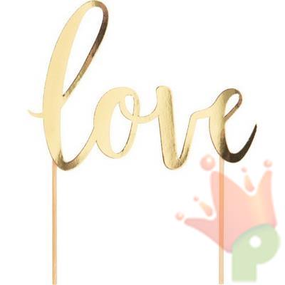 CAKE TOPPER LOVE ORO