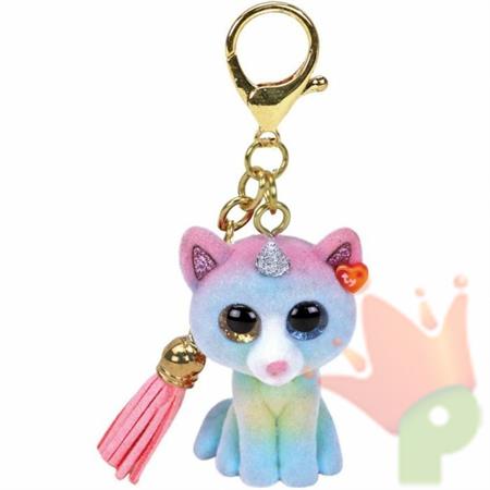 PORTACHIAVI PELUCHE TY MINI BOOS CLIPS HEATHER