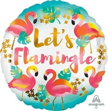 PALLONCINO MYLAR 18INCH LET'S FLAMINGLE