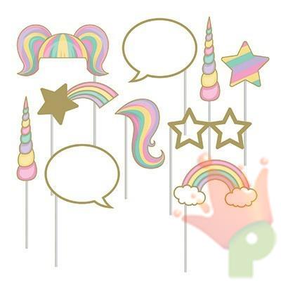 FOTO BOOTH UNICORN SPARKLE 10PZ