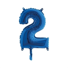 PALLONICNO MYLAR NUMERO 2 14INCH BLU