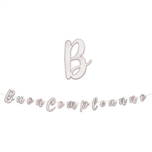 FESTONE BUON COMPLEANNO ROSA GOLD 3MT