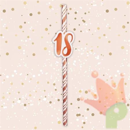 CANNUCCE ROSA GOLD 18 ANNI 6PZ
