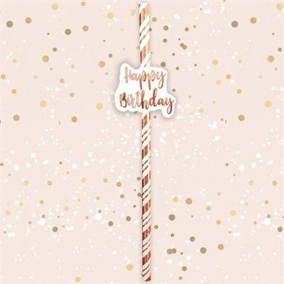 CANNUCCE ROSA GOLD HAPPY BIRTHDAY 6PZ