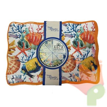 PIATTO RETTANGOLARE MELAMINA 30X21X2CM