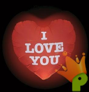 PALLONCINO CON LED I LOVE YOU 62CM