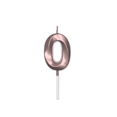 CANDELINA NUMERO 0 PRESTIGE ROSE GOLD METAL 9CM