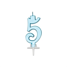 CADNELINA NUMERO 5 CELESTE METAL 7CM