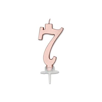CANDELINA NUMERO 7 ROSE GOLD METAL 7CM