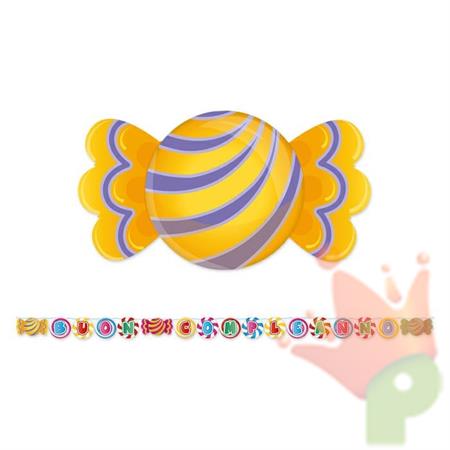 KIT SCRITTA MAXI BUON COMPLEANNO CANDY 6MT