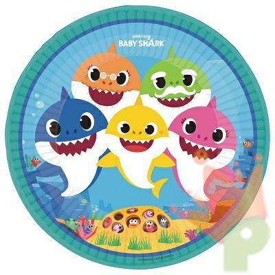 PIATTI 23CM BABY SHARK 8PZ
